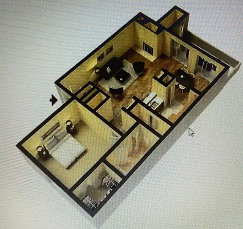 Floor plan 1 Bedroom 1 bath Rennovated
