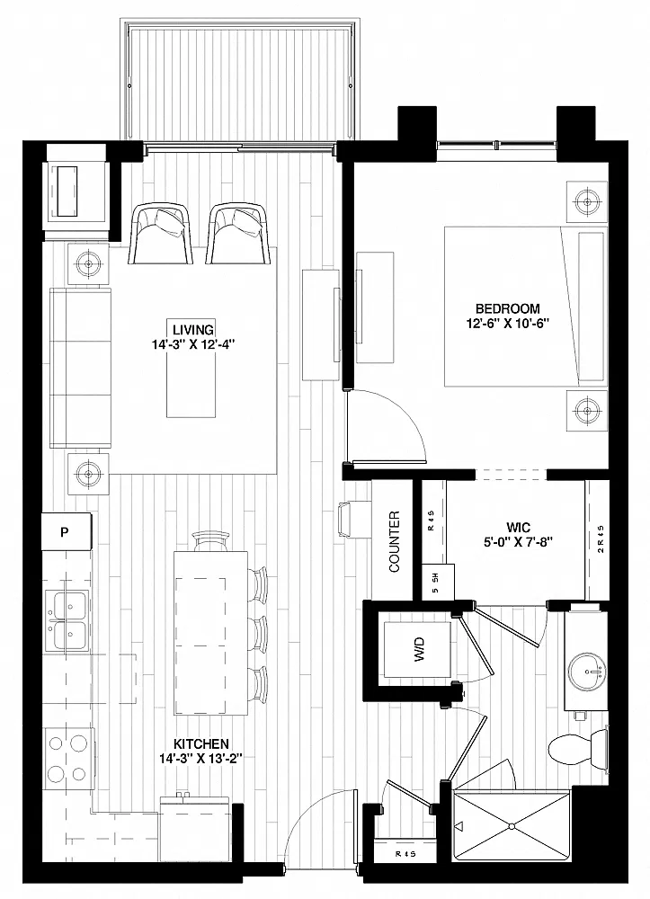 Floor plan Hennepin B