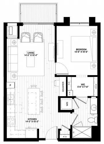 Floor plan Hennepin B