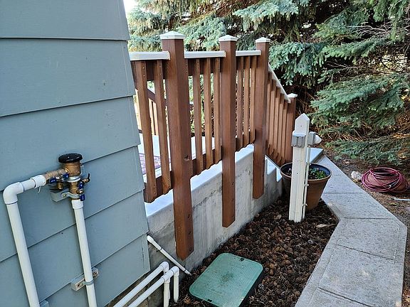 Back path to front door