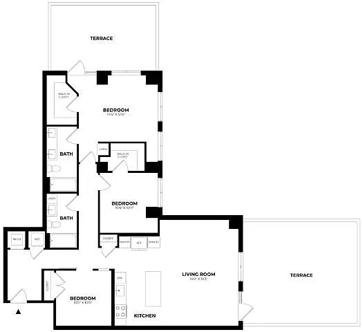 Floor plan 3 Bed/2 Bath-E8