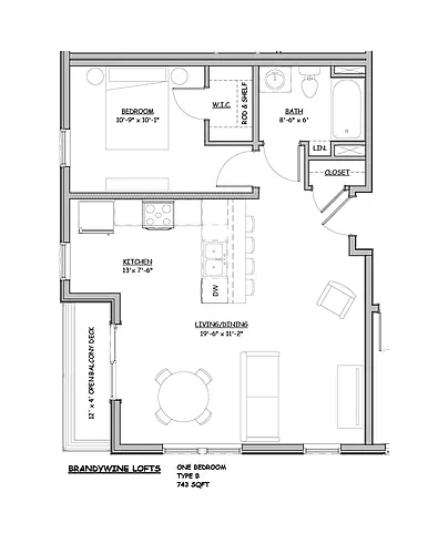 Floor plan 1 Bedroom