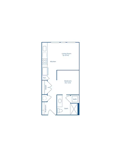 Floor plan E1 | 1 Bed | 1 Bath