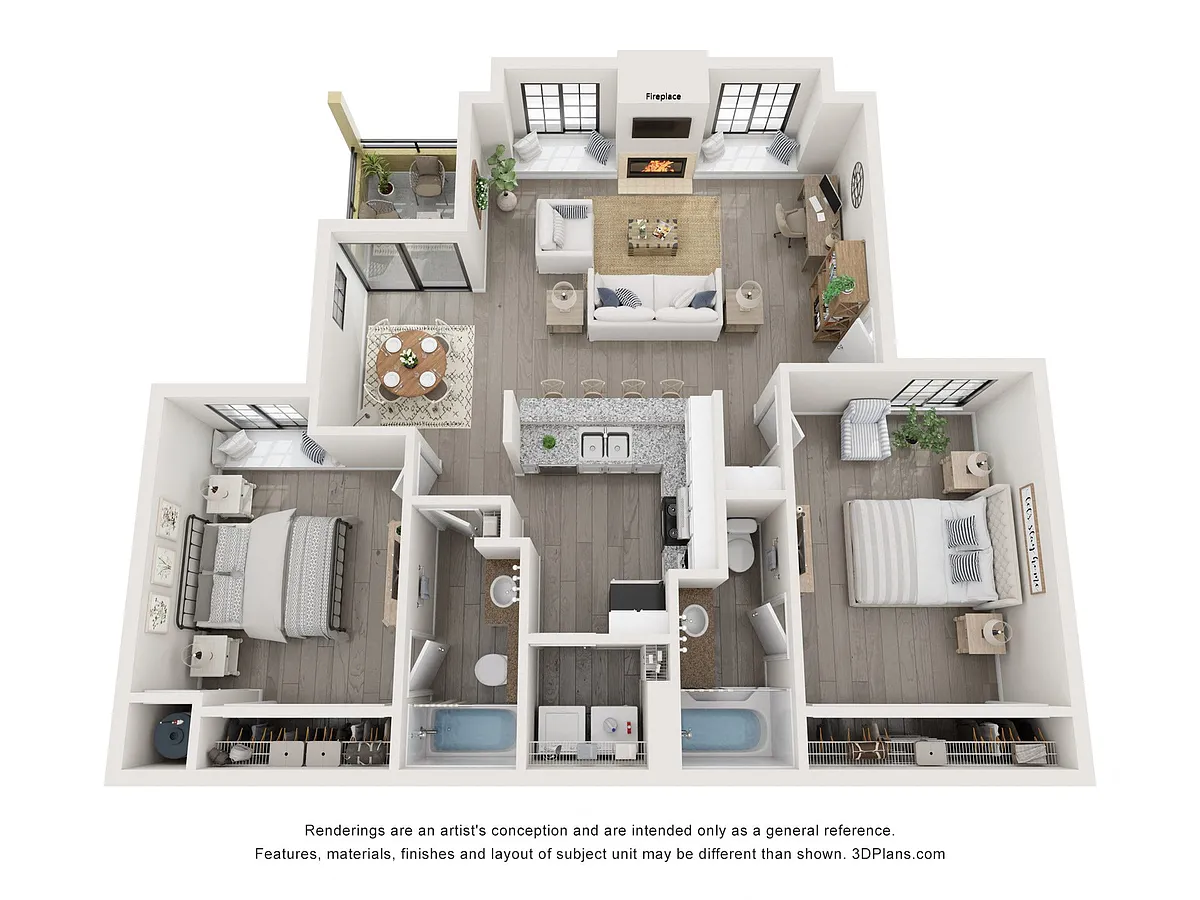 Floor plan Isle - 2 Bedrooms