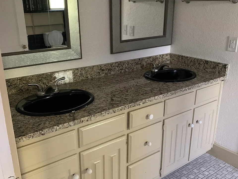 Bathroom with granite countertops