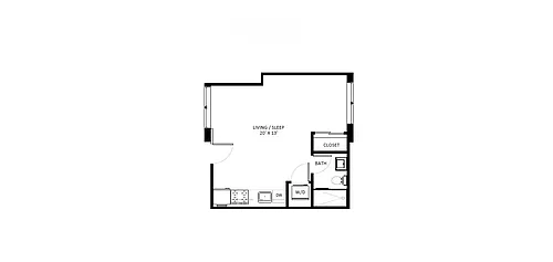 Floor plan 0 bedrooms 1 bath