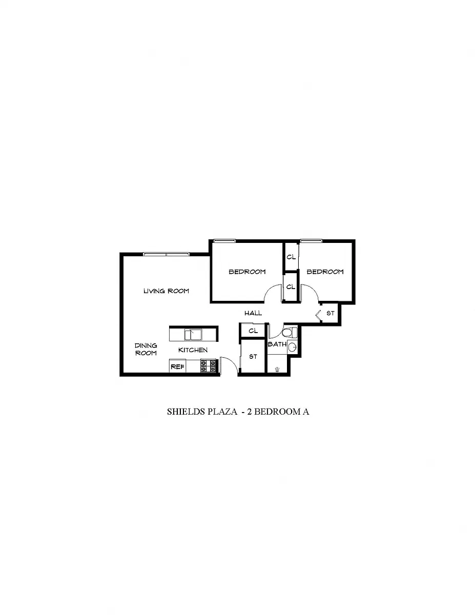 Floor plan Two Bedroom A