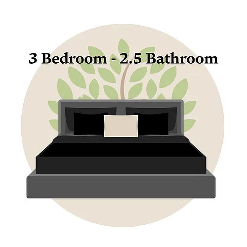 Floor plan 3 Bedroom, 2.5 Bathroom