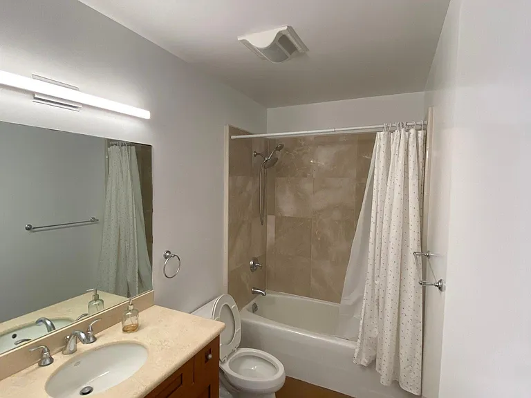 Full bathroom, accessed from the hallway.