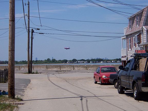 looking towards the water from in front of the house.