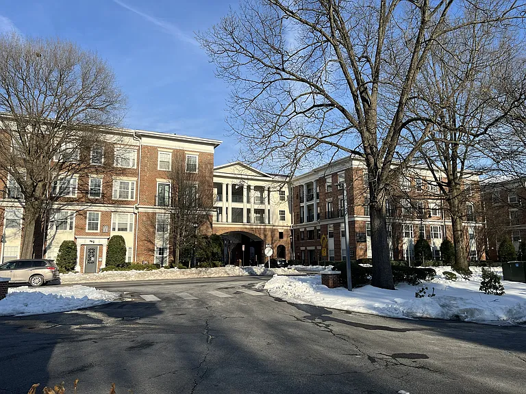 View of Colonnade along Booth St