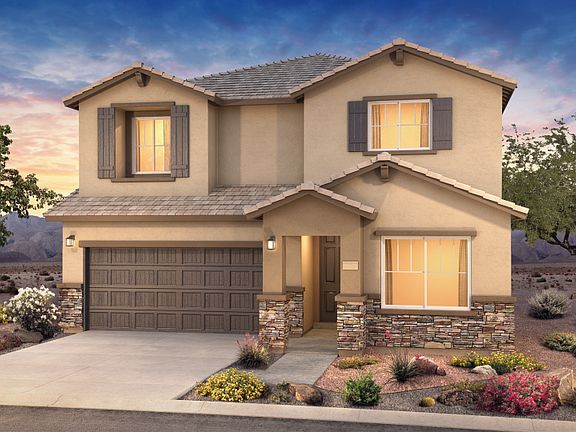 Fifth Avenue home design accented with optional stone and included front yard landscaping