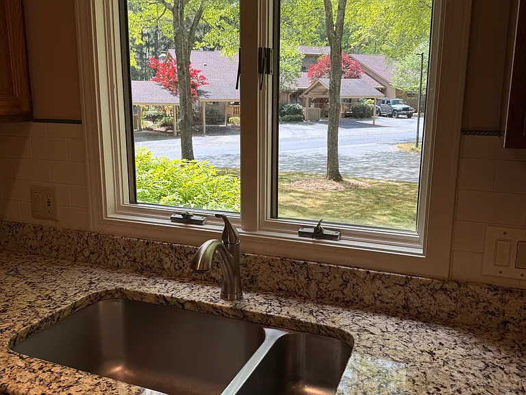 Nice open view from sink.