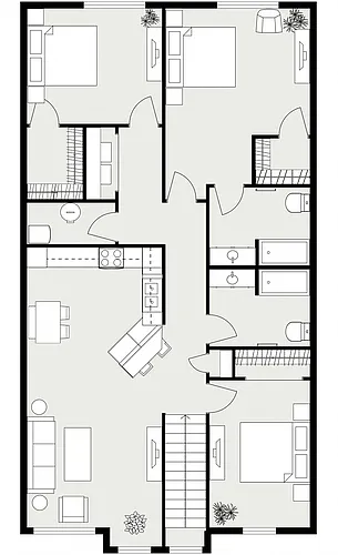 Floor plan 3 Bed 2 Bath