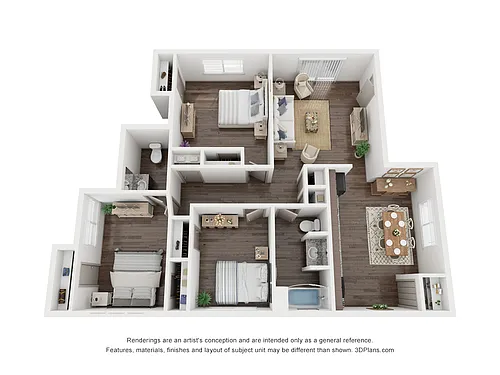 Floor plan 3 bedroom, 1.5 bath Renovated