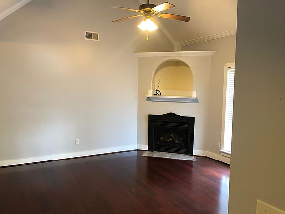 Living room and fireplace