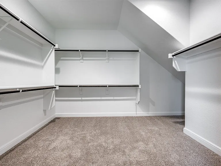 Huge closet with light carpet