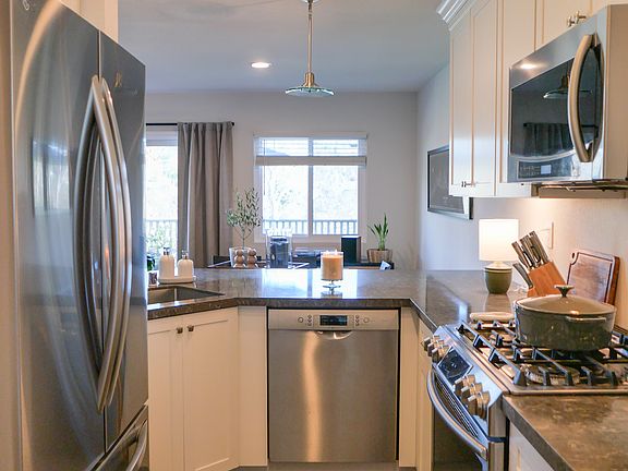Remodeled kitchen with stainless steel appliances