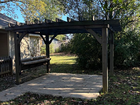 Backyard pergola