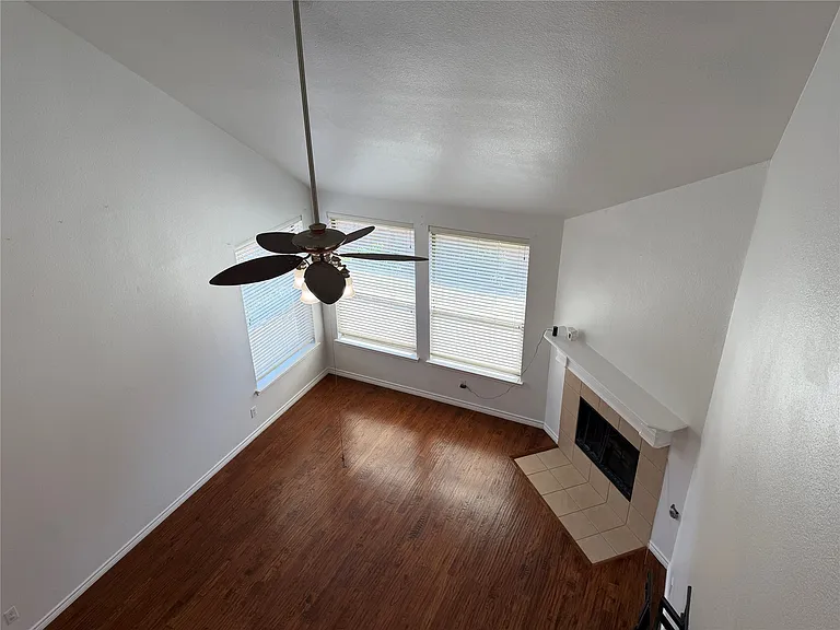 Dramatic view of the living room from the 2nd floor catwalk.
