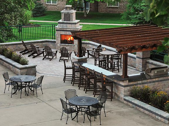 Poolside Area with Outdoor Kitchen