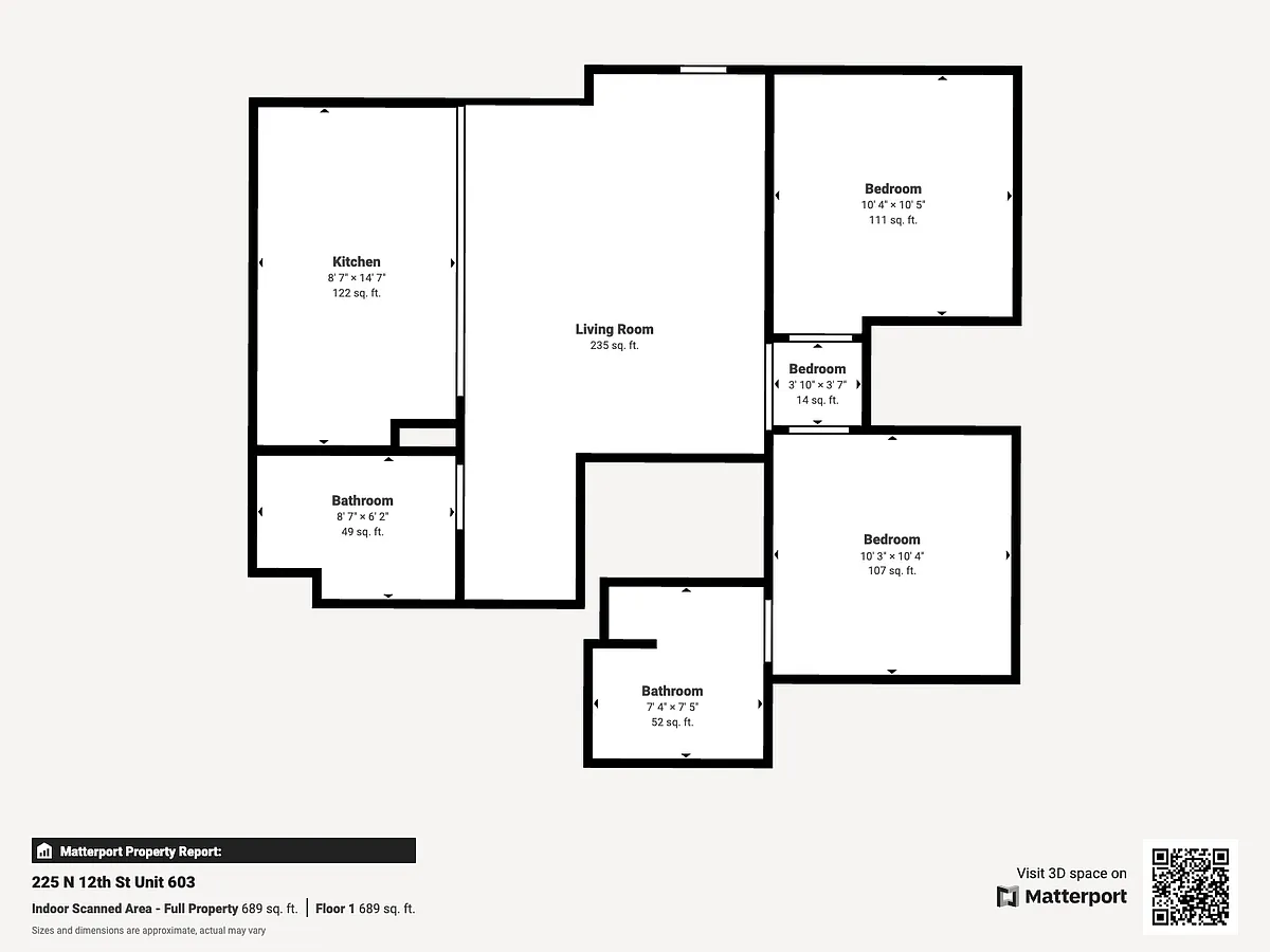 Floor plan 2 Bed 2 Bath