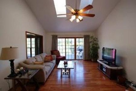 Living room with hardwood floor