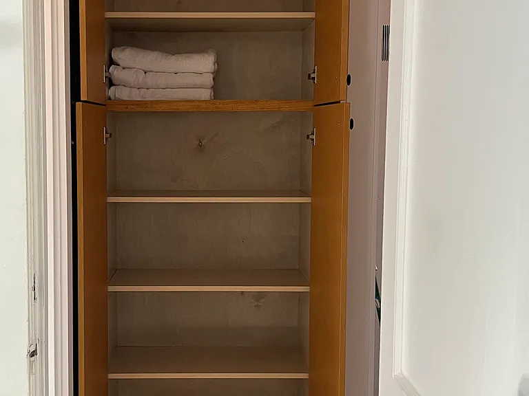 Brand new linen closet.