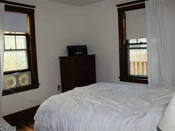 One of two bedrooms, note light.