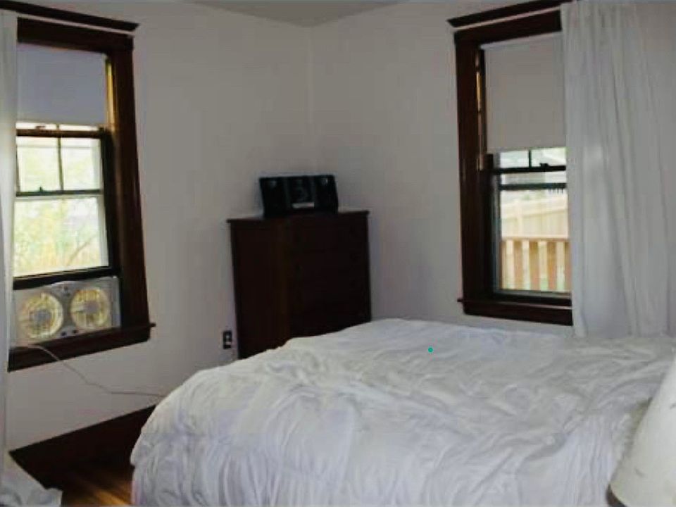 One of two bedrooms, note light.