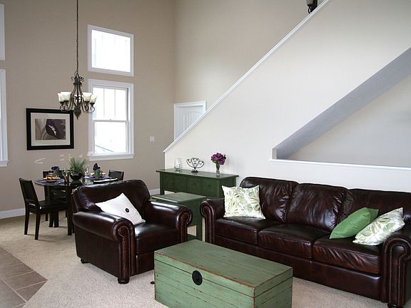 Sitting area overlooks lake