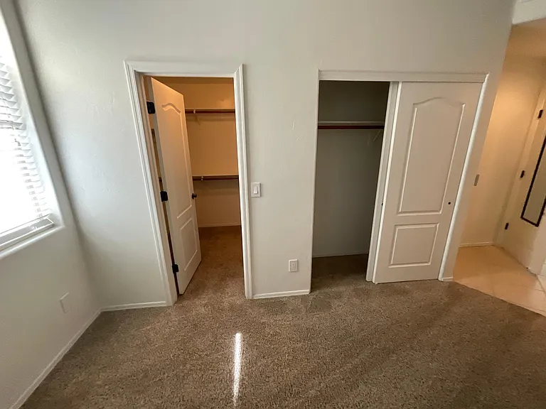 Primary bedroom two closets