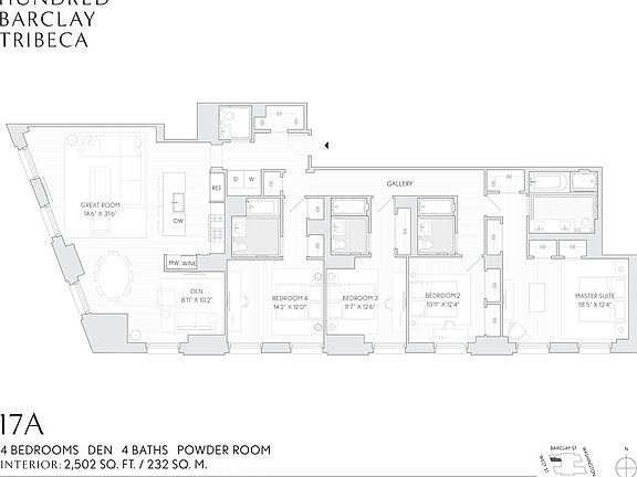 2nd image of 100 Barclay St APT 17A