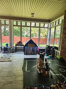 Enclosed sunroom