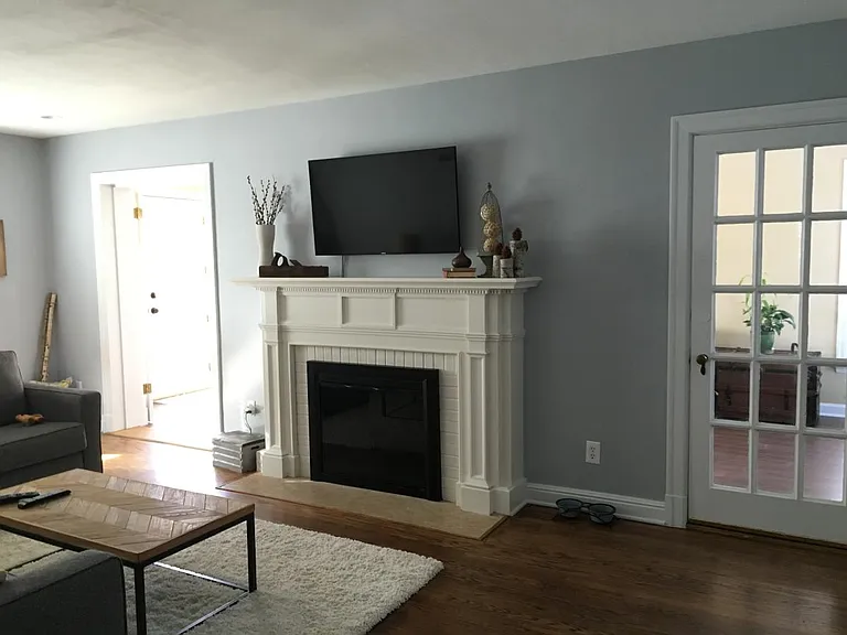 gas fireplace in living room