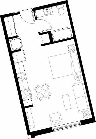 Floor plan Studio Plan C