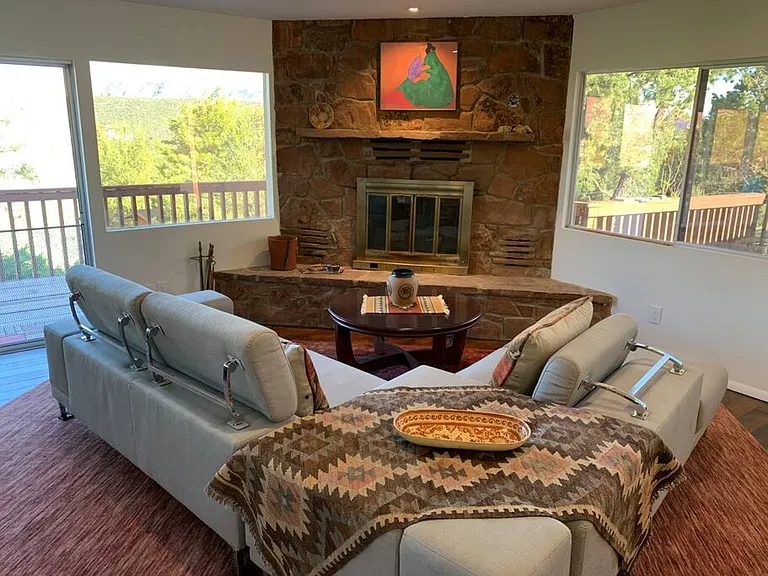 Cozy fireside vibes and mountain views