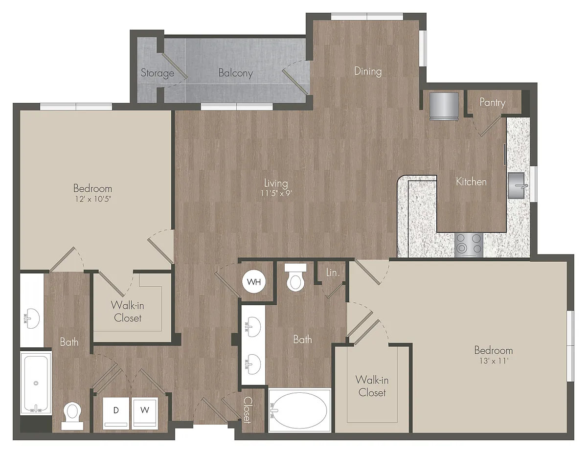 Floor plan B3 - 2X2