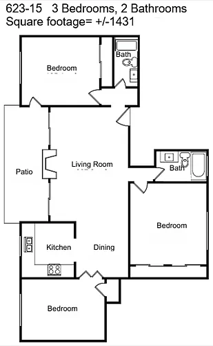 Floor plan 3 bedroom