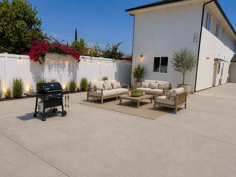 Front Patio/driveway - Staged