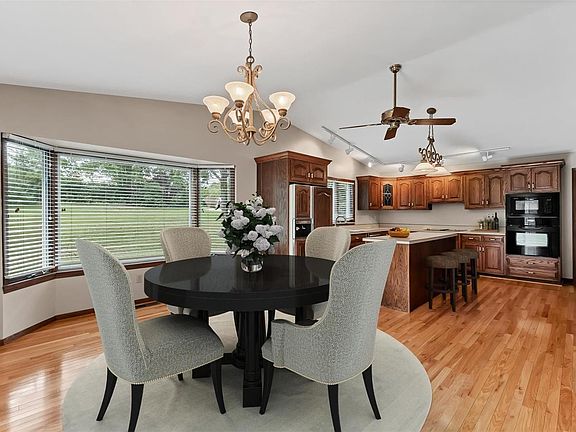 Virtual staged breakfast area