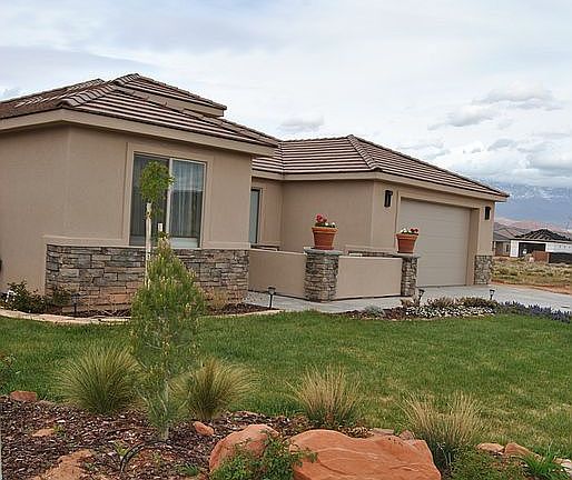 side yard landscaped