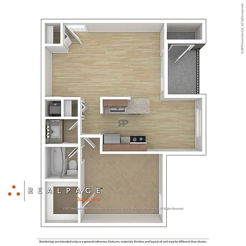 Floor plan One Bedroom One Bathroom
