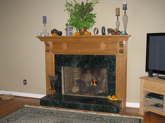fireplace in family room