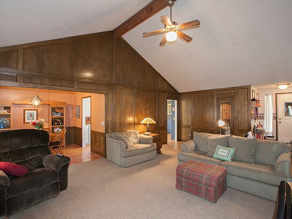 Open living and dining combo