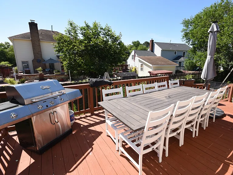Outdoor living and eating space.