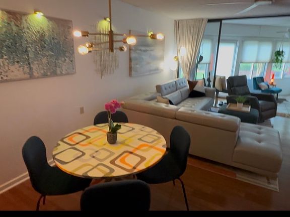main living room and dining area