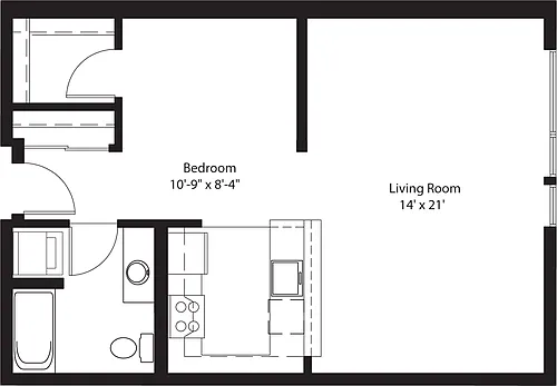 Floor plan Studio K