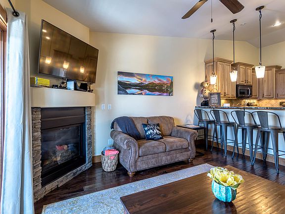 Living room and bar area.