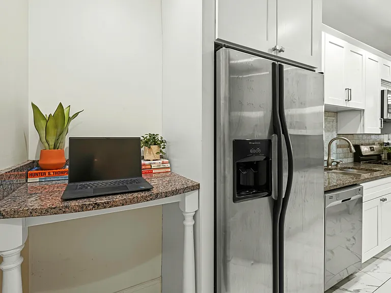 Standing Desk and Kitchen
